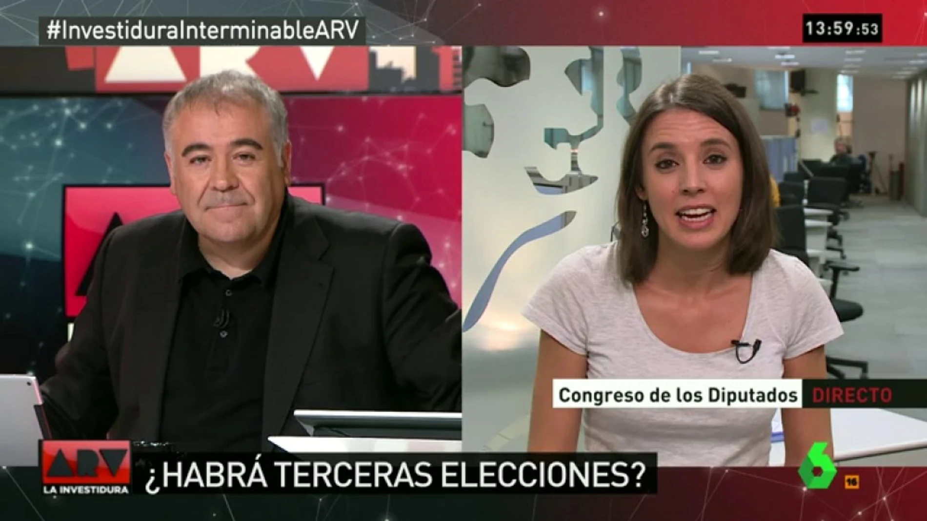 Irene Montero: "Un gobierno en progreso es uno de PSOE y Podemos; si Ciudadanos lo quiere apoyar, perfecto"