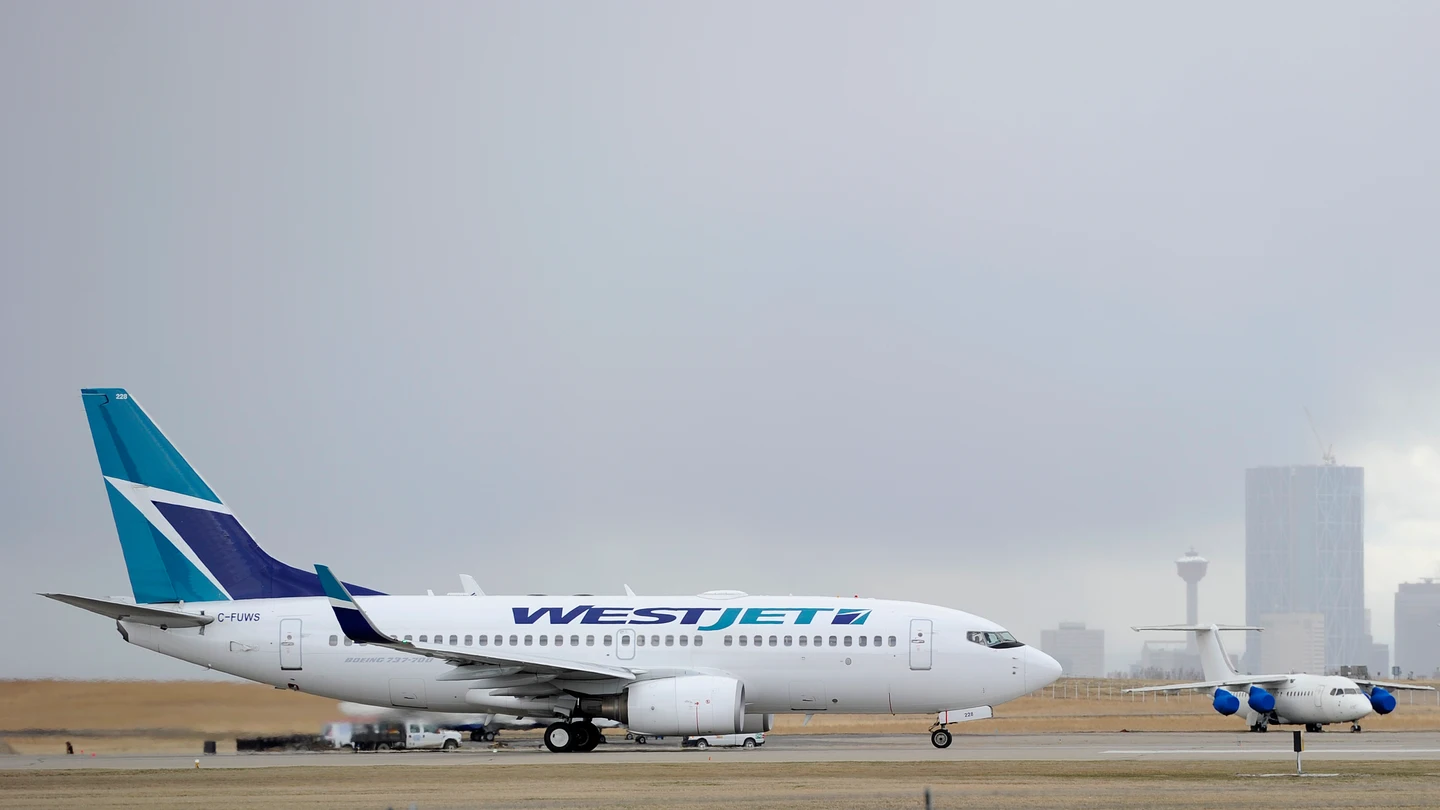 Un avión de WestJet Un avión de WestJet