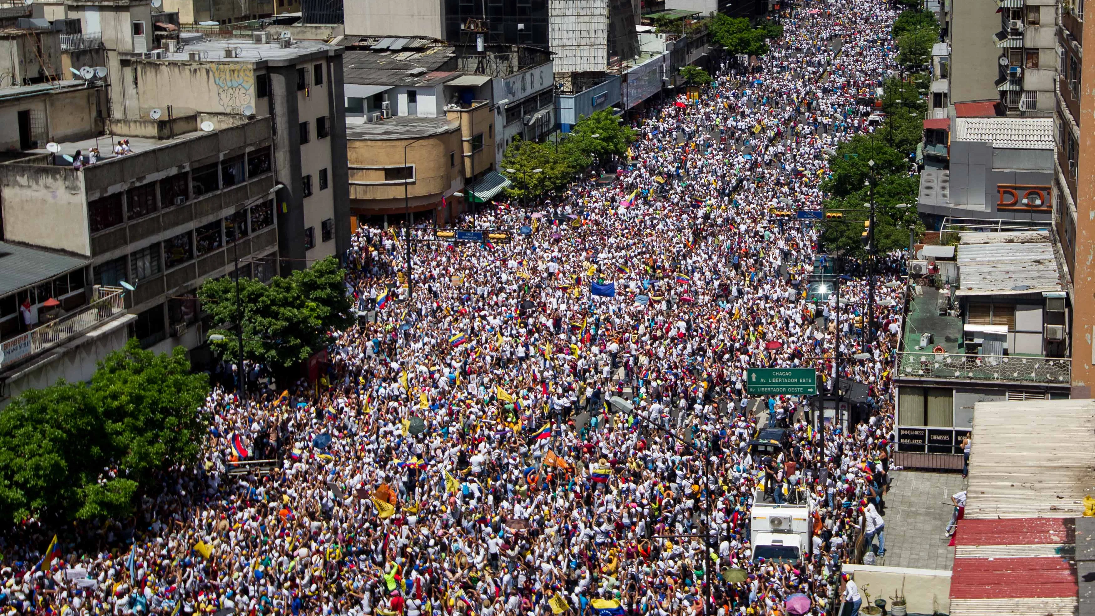 Manifestación en Caracas