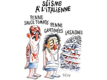 La viñeta de Charlie Hebdo sobre el terremoto de Italia La viñeta de Charlie Hebdo sobre el terremoto de Italia