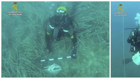 La Guardia Civil ha hallado una nueva sábana anudada que al parecer contendría restos humanos y objetos supuestamente usados en rituales de santería en aguas cercanas al Peñón de Ifach de Calpe, en Alicante. La Guardia Civil ha hallado una nueva sábana anudada que al parecer contendría restos humanos y objetos supuestamente usados en rituales de santería en aguas cercanas al Peñón de Ifach de Calpe, en Alicante.