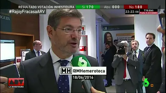 El ministro de Justicia en funciones, Rafael Catalá El ministro de Justicia en funciones, Rafael Catalá