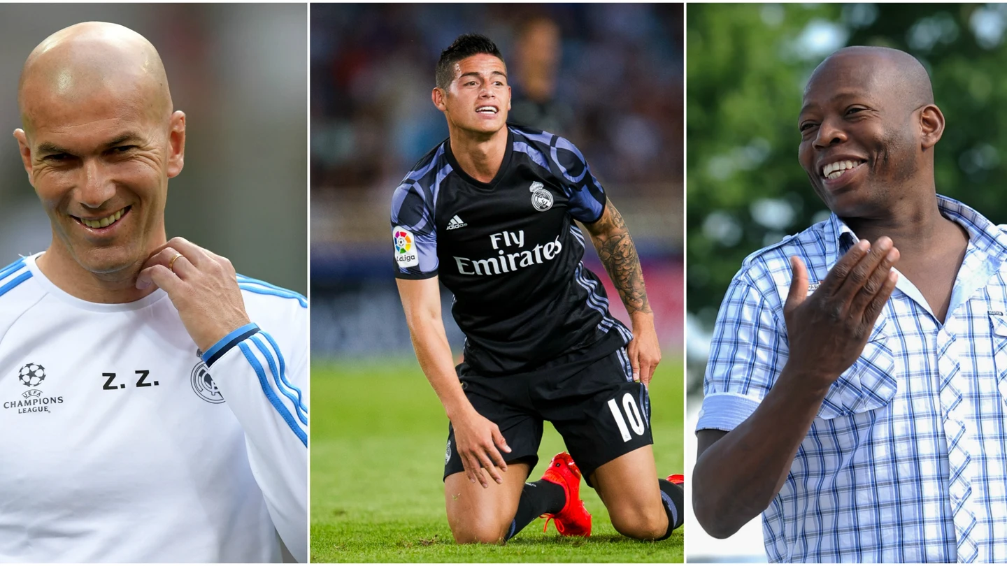 Zidane, James y Asprilla Zidane, James y Asprilla