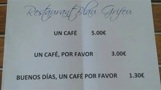 Un restaurante de Girona premia la buena educación Un restaurante de Girona premia la buena educación