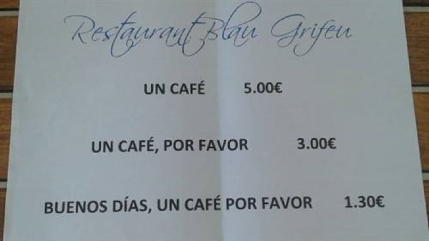 Un restaurante de Girona premia la buena educaci&oacute;n