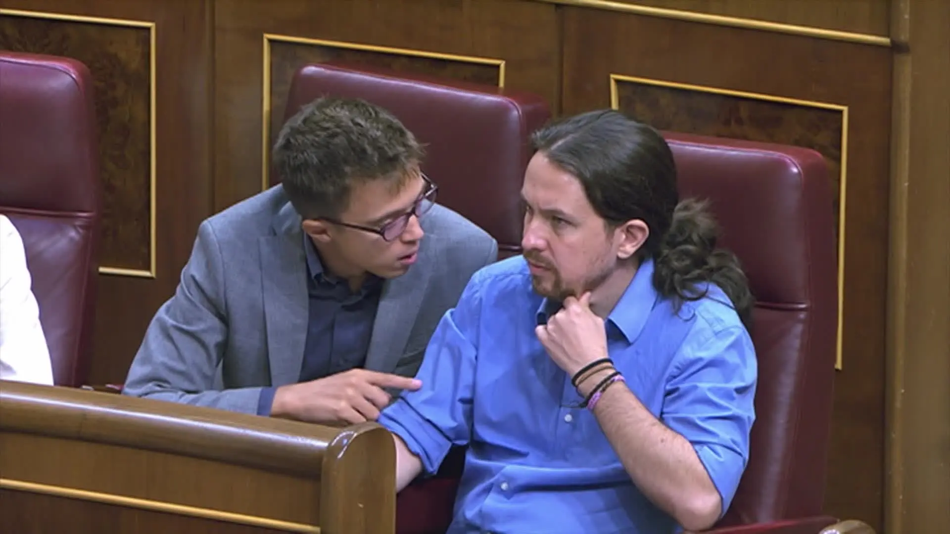 Pablo Iglesia e Íñigo Errejón, en el Congreso