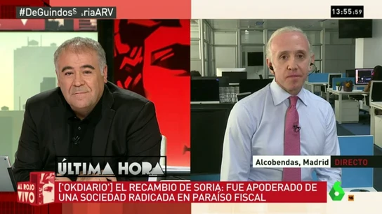 Inda: "Es una nueva chapuza. Soria, De Guindos y Latorre son íntimos, van hasta el final aunque salten las alarmas" Inda: "Es una nueva chapuza. Soria, De Guindos y Latorre son íntimos, van hasta el final aunque salten las alarmas"