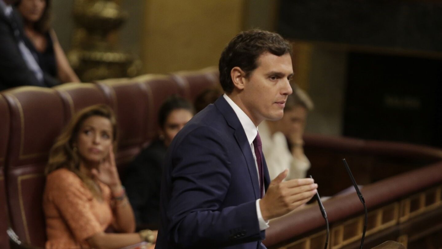 Albert Rivera, presidente de Ciudadanos, en el Congreso de los Diputados