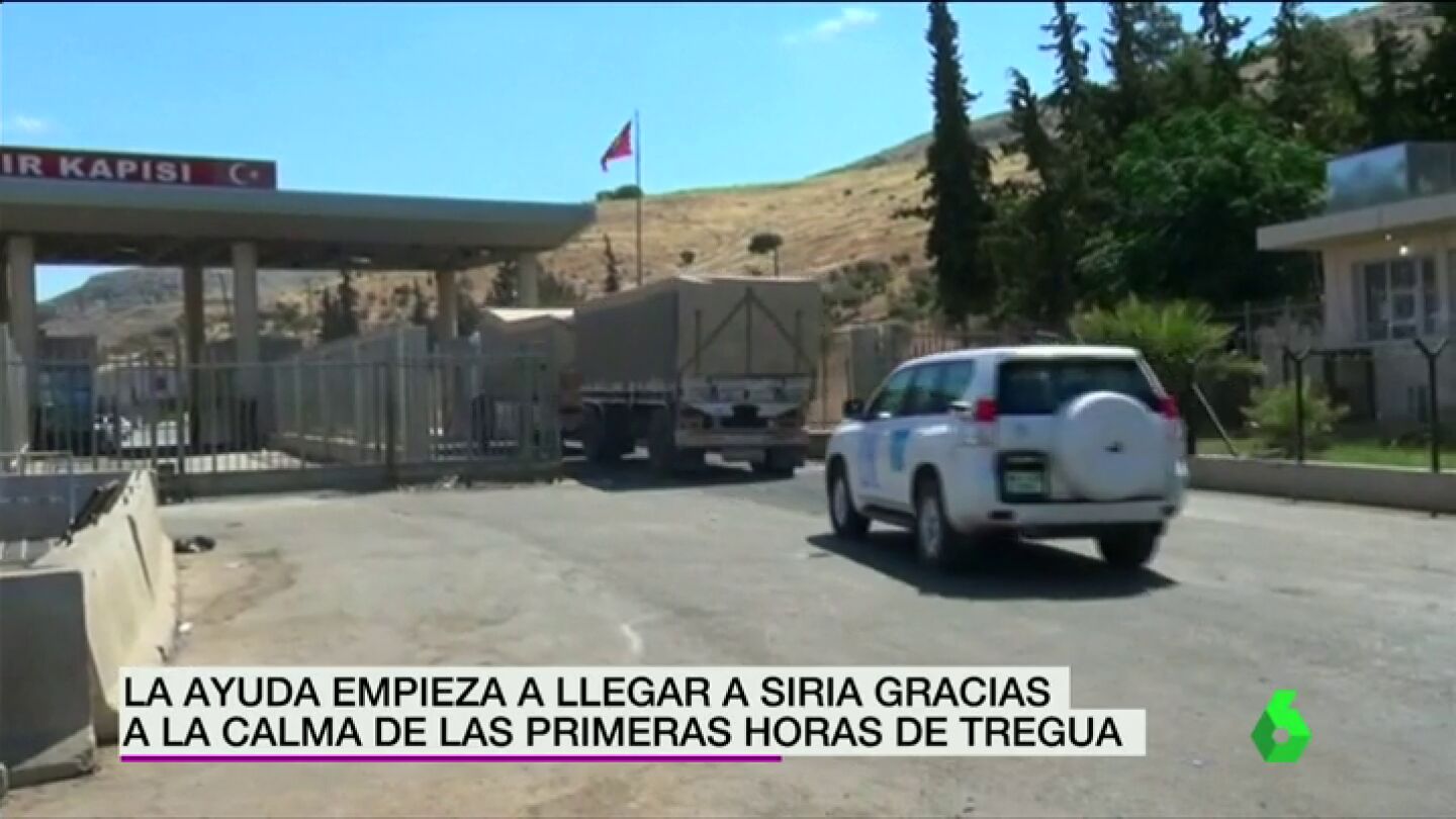 Frame 8.011844 de: La ayuda humanitaria empieza a llegar a Siria gracias a la calma de la tregua