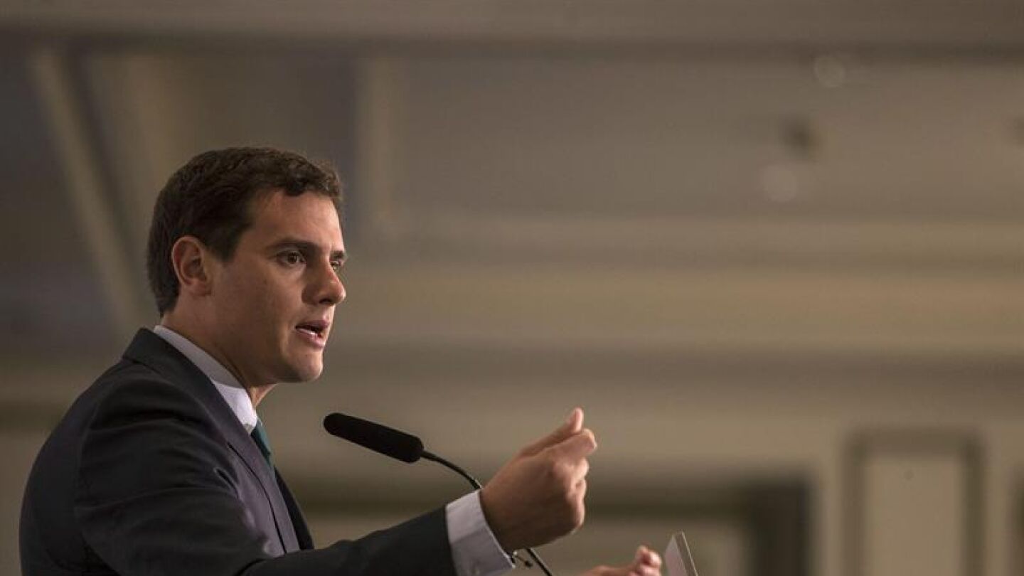Albert Rivera, en un desayuno informativo