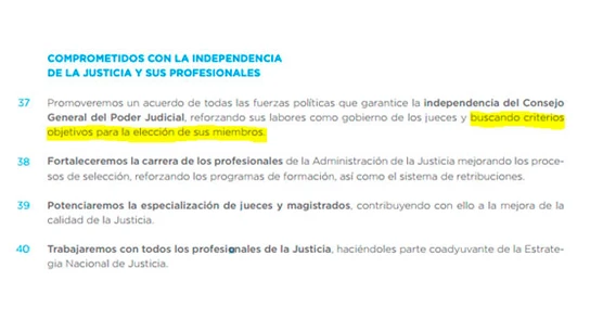 Texto del programa del PP Texto del programa del PP