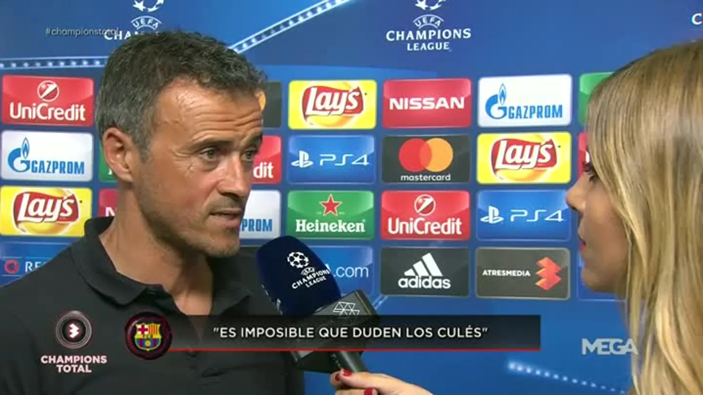 Luis Enrique habla con Susana Guasch Luis Enrique habla con Susana Guasch
