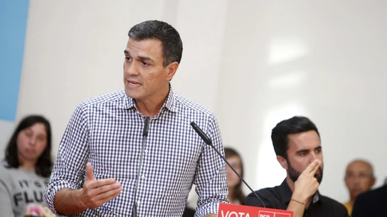 Pedro Sánchez durante un acto en Galicia Pedro Sánchez durante un acto en Galicia