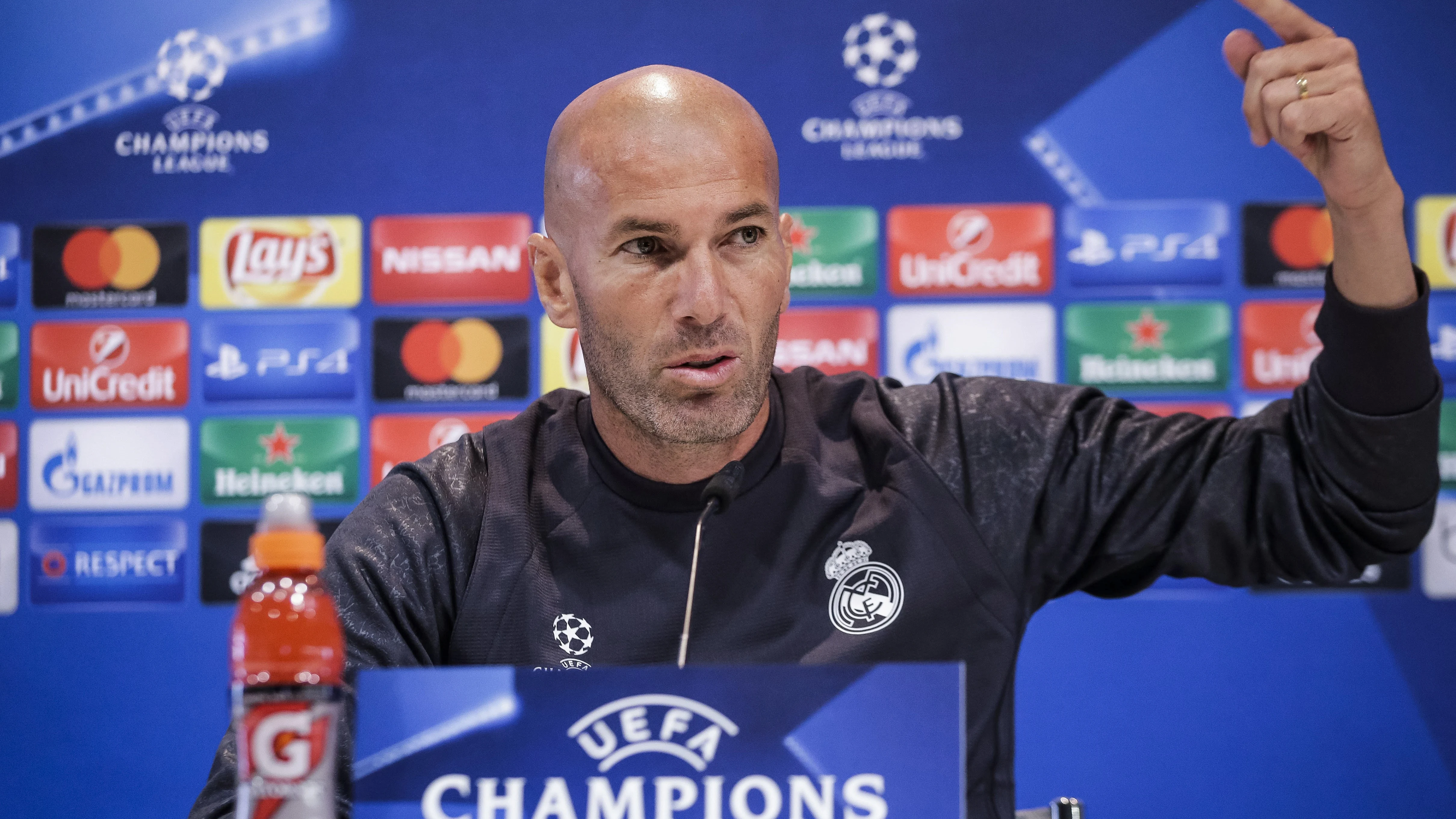 Zinedine Zidane, en rueda de prensa