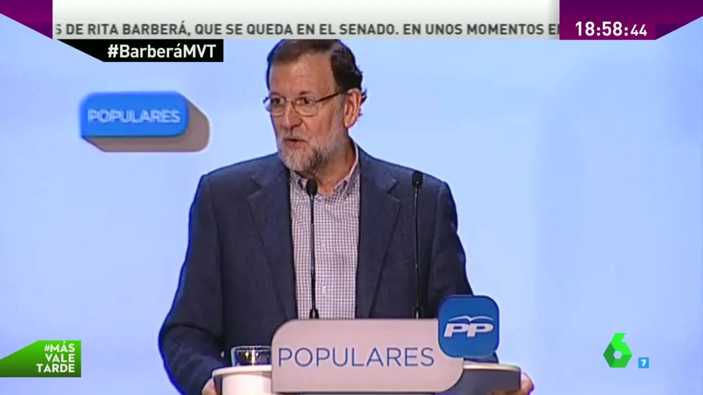 Mariano Rajoy habla de Rita Barberá Mariano Rajoy habla de Rita Barberá