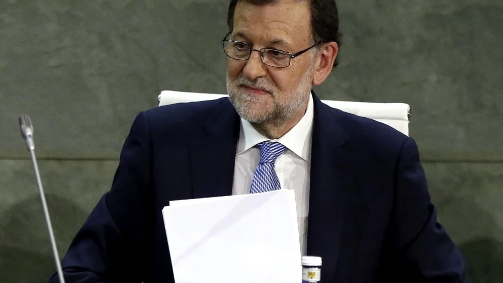 Mariano Rajoy en el acto de presentación del libro de Luis de Guindos