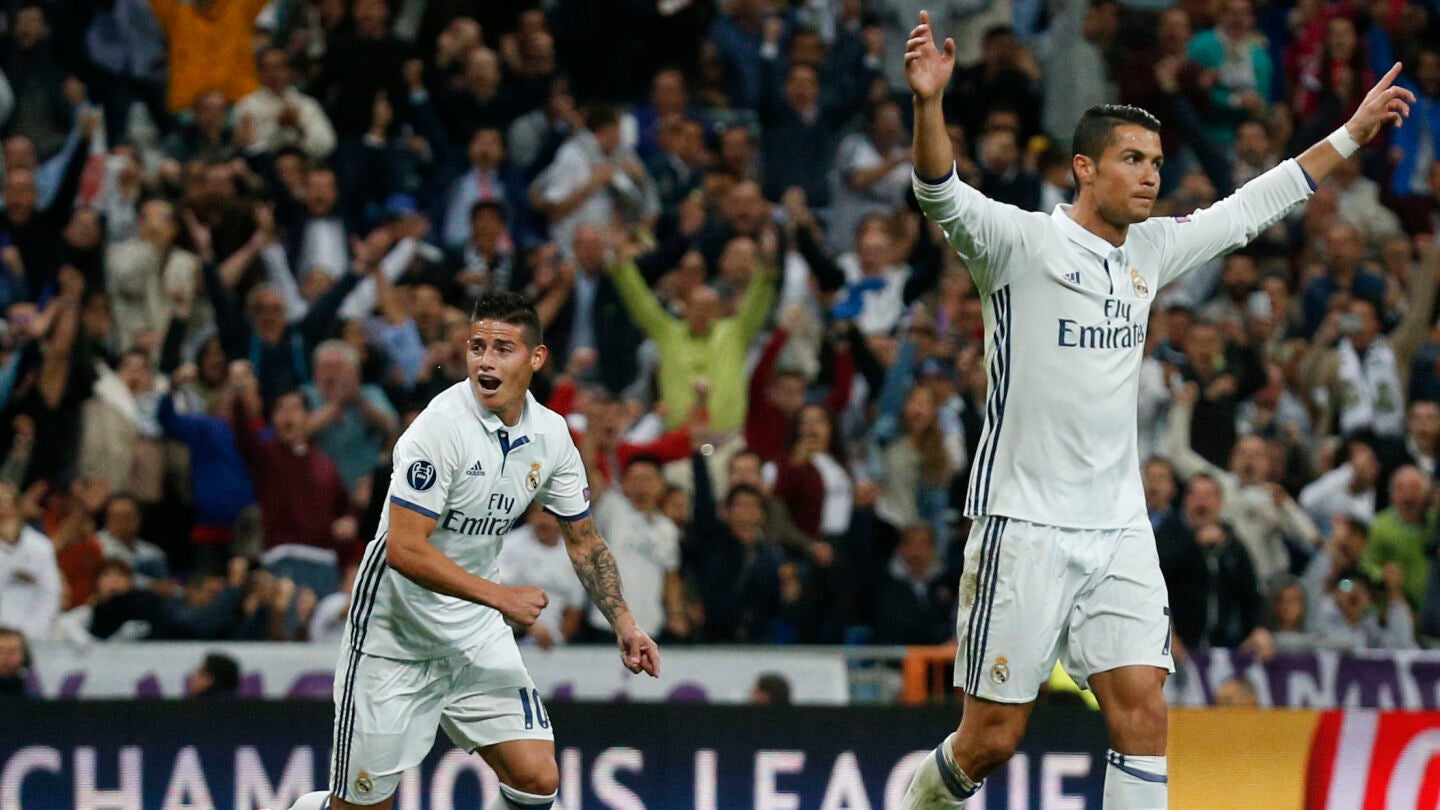 Cristiano Ronaldo tras su gol al Sporting de Lisboa