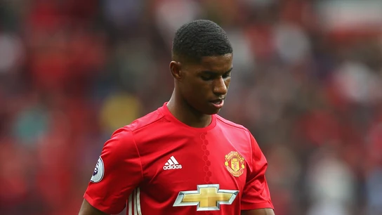 Marcus Rashford en un partido liguero con el United. Marcus Rashford en un partido liguero con el United.