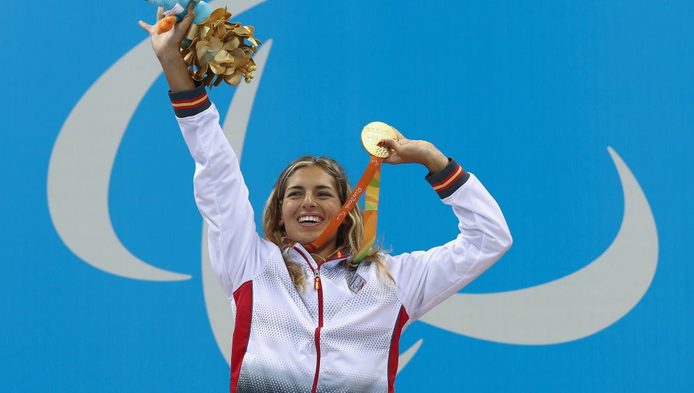 Michelle Alonso, oro en los 100 metros baza de los Paralímpicos de Río.