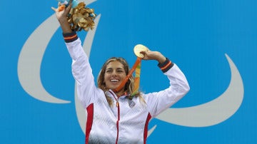Michelle Alonso, oro en los 100 metros baza de los Paralímpicos de Río.