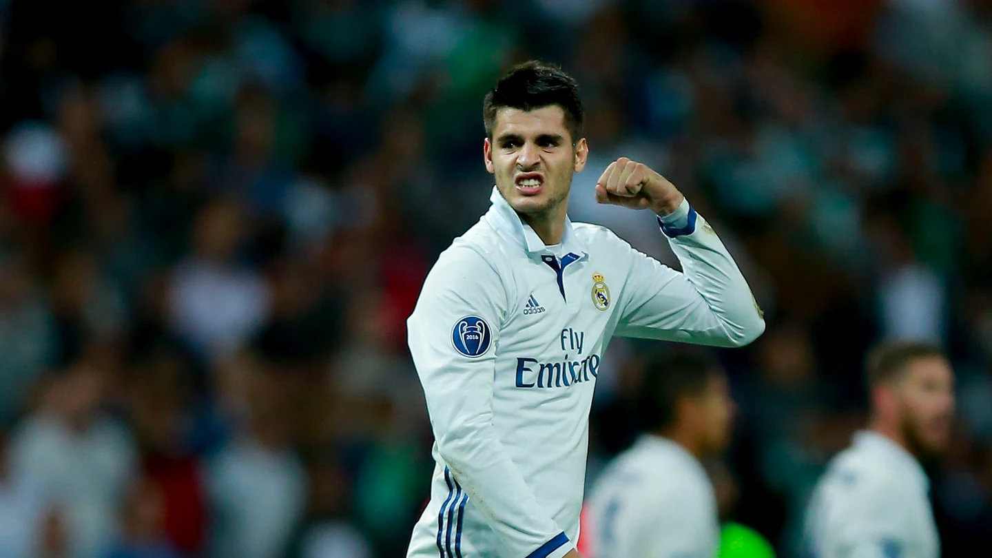 Morata celebrando su épico gol ante el Sporting de Portugal. Morata celebrando su épico gol ante el Sporting de Portugal.