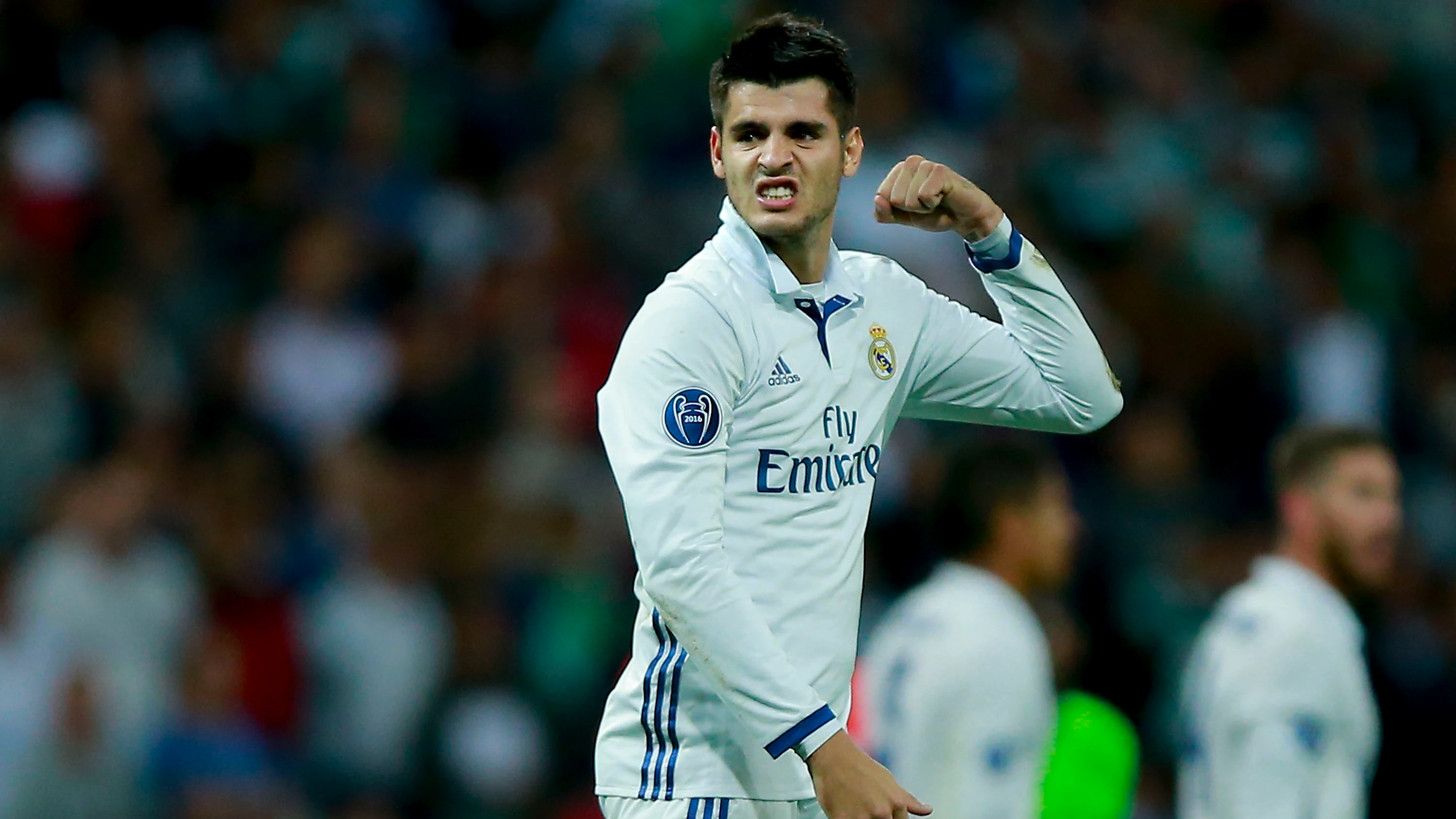 Morata celebrando su épico gol ante el Sporting de Portugal. Morata celebrando su épico gol ante el Sporting de Portugal.
