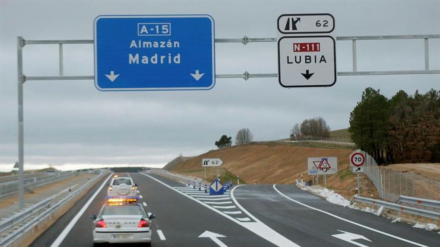autov&iacute;a A-15, en Soria, sentido Madrid