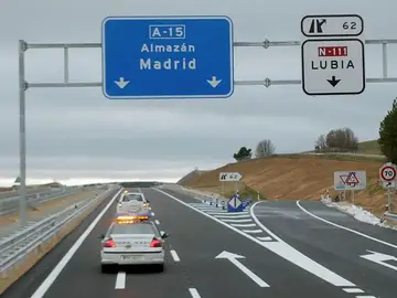 autovía A-15, en Soria, sentido Madrid autovía A-15, en Soria, sentido Madrid