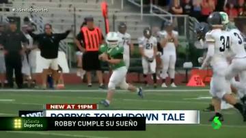 Un chico con síndrome de Down hace un 'touchdown' y se lo dedica a su madre.