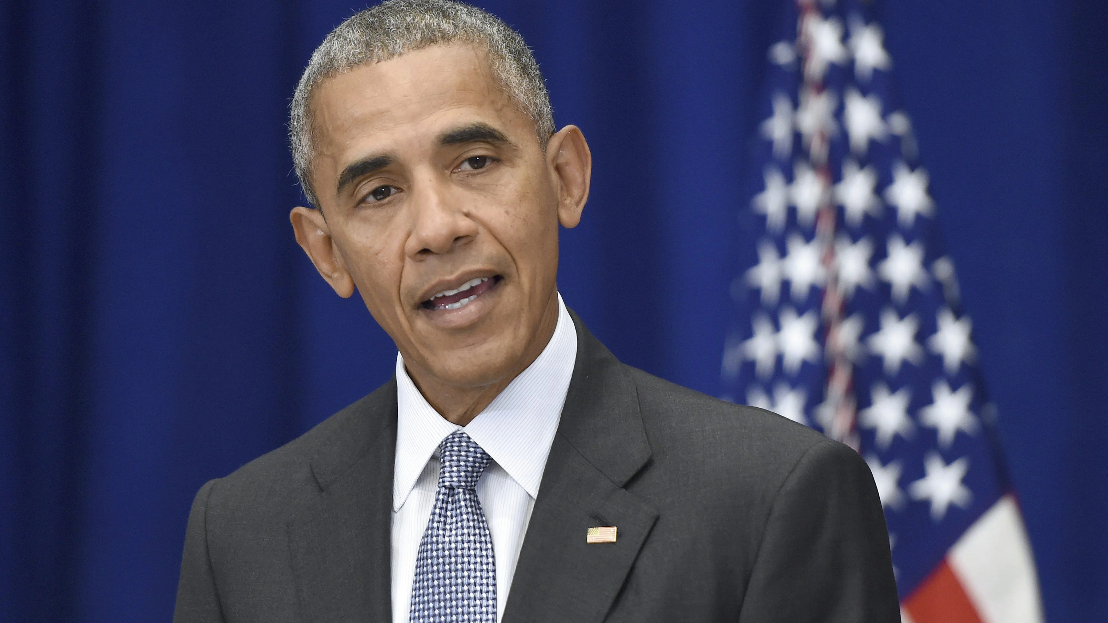 El presidente de Estados Unidos, Barack Obama, en la rueda de prensa ofrecida en el hotel Lotte New York Palace de Nueva York El presidente de Estados Unidos, Barack Obama, en la rueda de prensa ofrecida en el hotel Lotte New York Palace de Nueva York