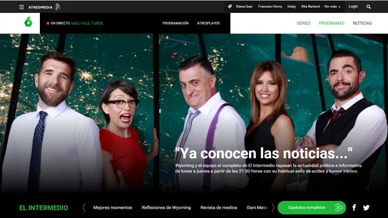 El Intermedio, con el Gran Wyoming y Sandra Sabatés El Intermedio, con el Gran Wyoming y Sandra Sabatés