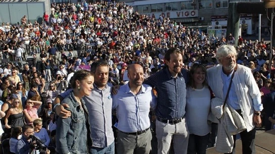 Pablo Iglesias, en un acto en Vigo Pablo Iglesias, en un acto en Vigo