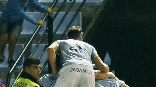 El Celta de Vigo celebra el gol de Hugo Mallo El Celta de Vigo celebra el gol de Hugo Mallo