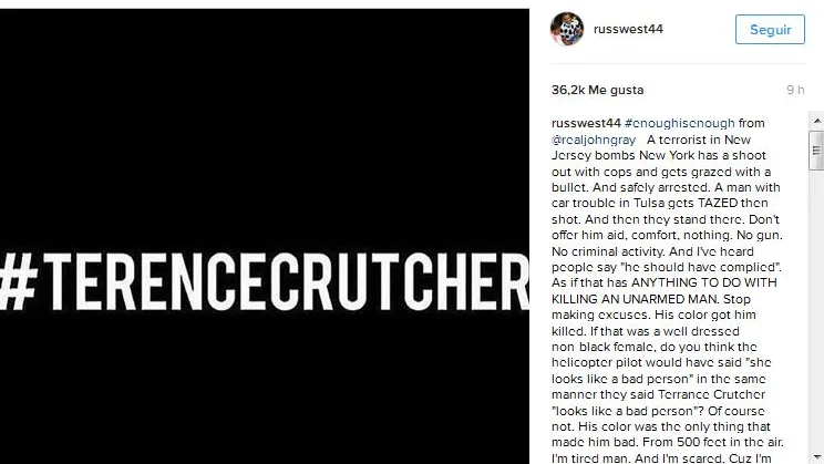 Westbrook, repudia los últimos ataques raciales en EEUU