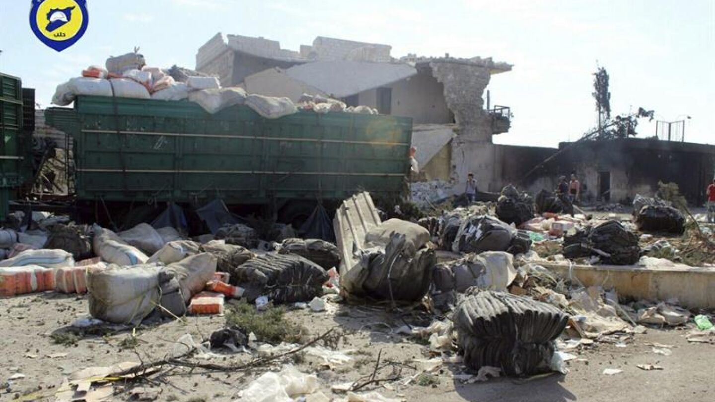 Imagen de bombardeos en Alepo