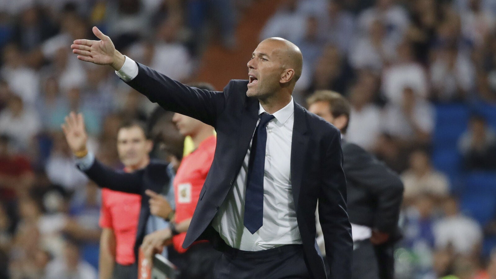 Zinedine Zidane, durante el partido ante el Villarreal 