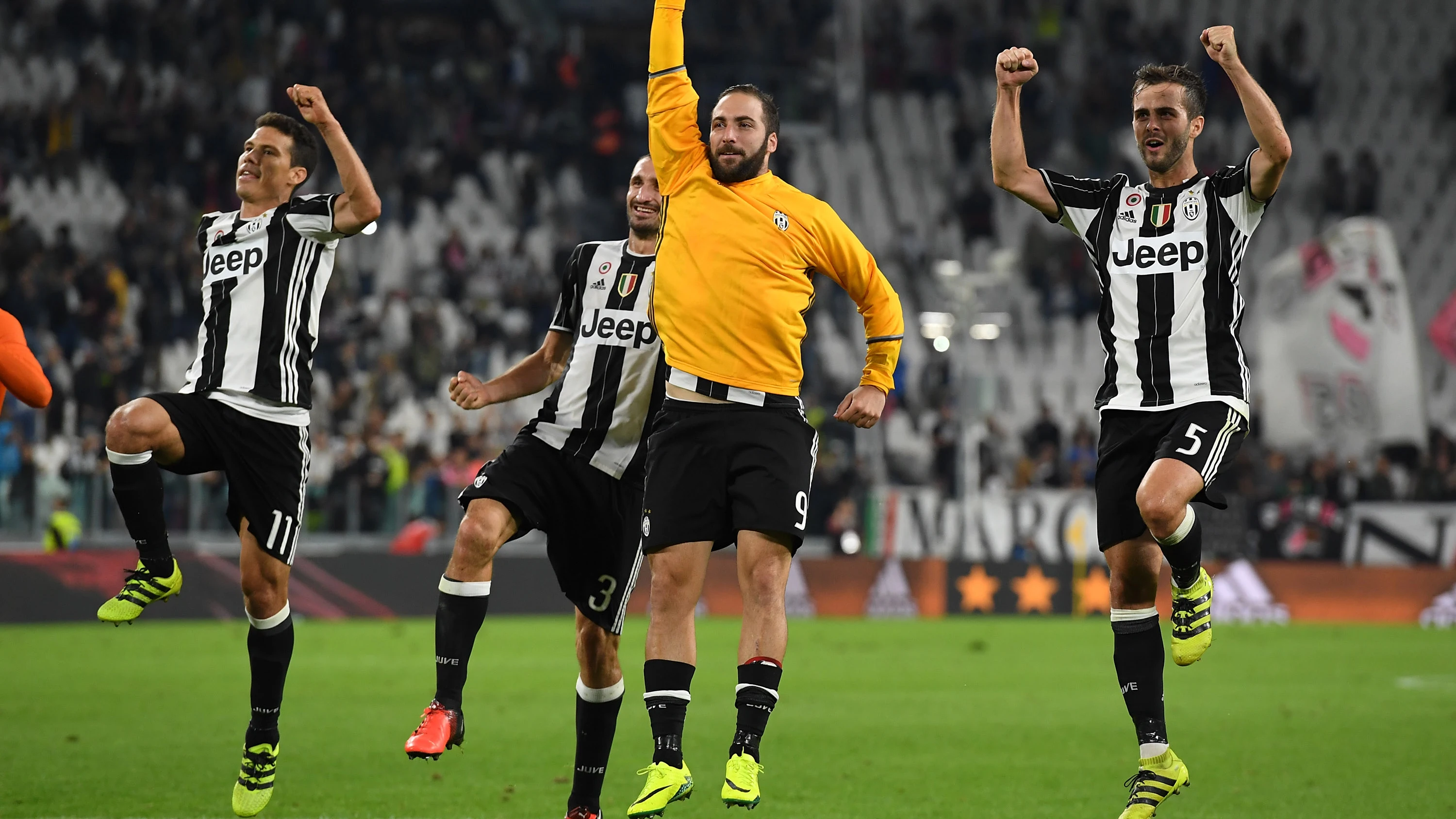 La Juventus celebra la victoria en la Serie A