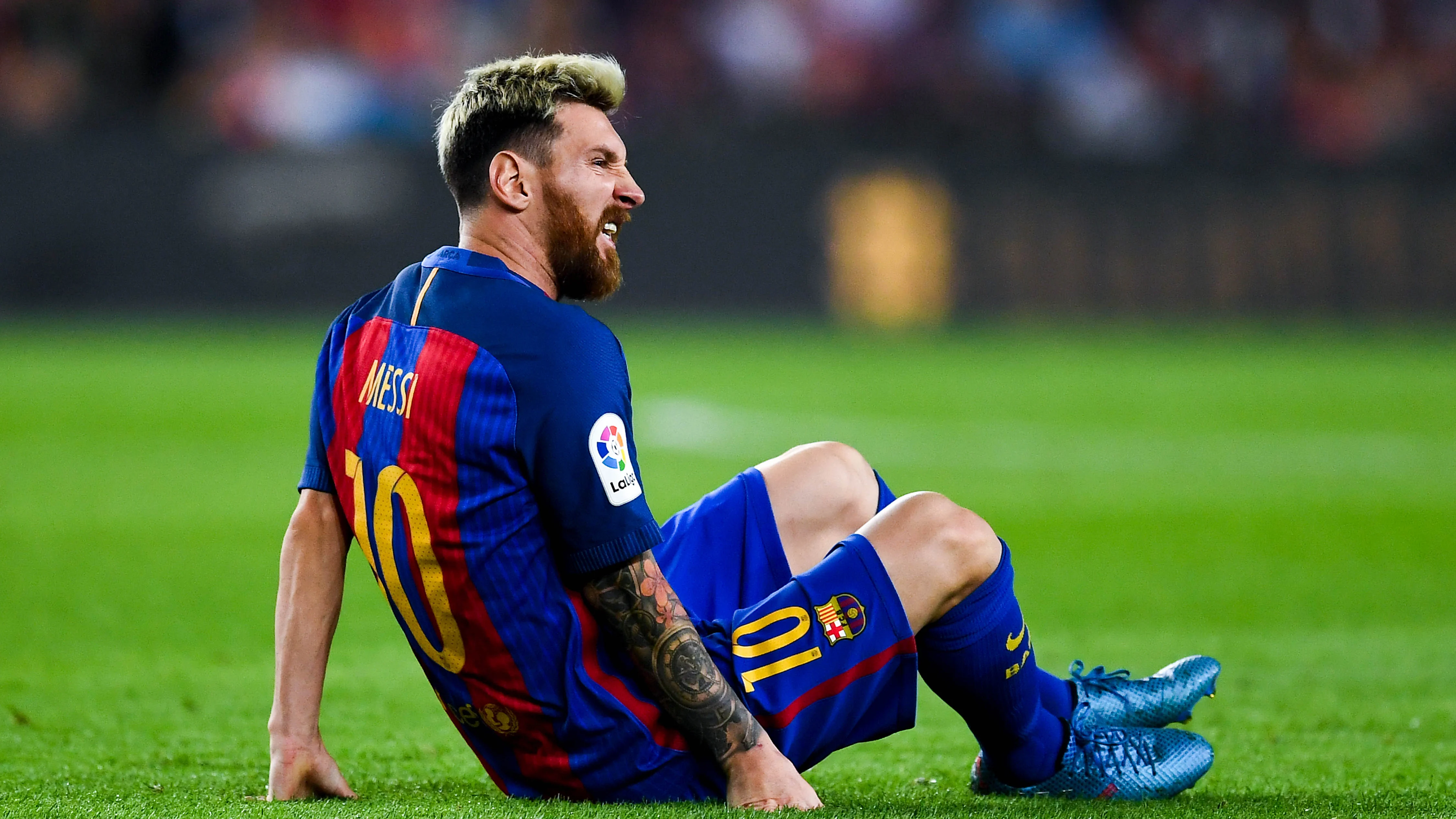 Messi, con dolores en el pubis