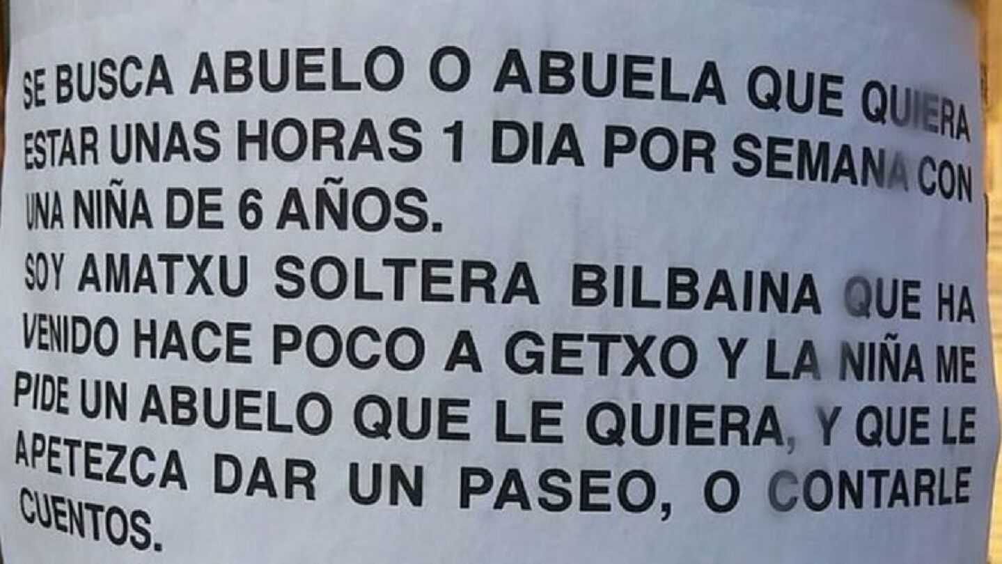 Cartel en Getxo