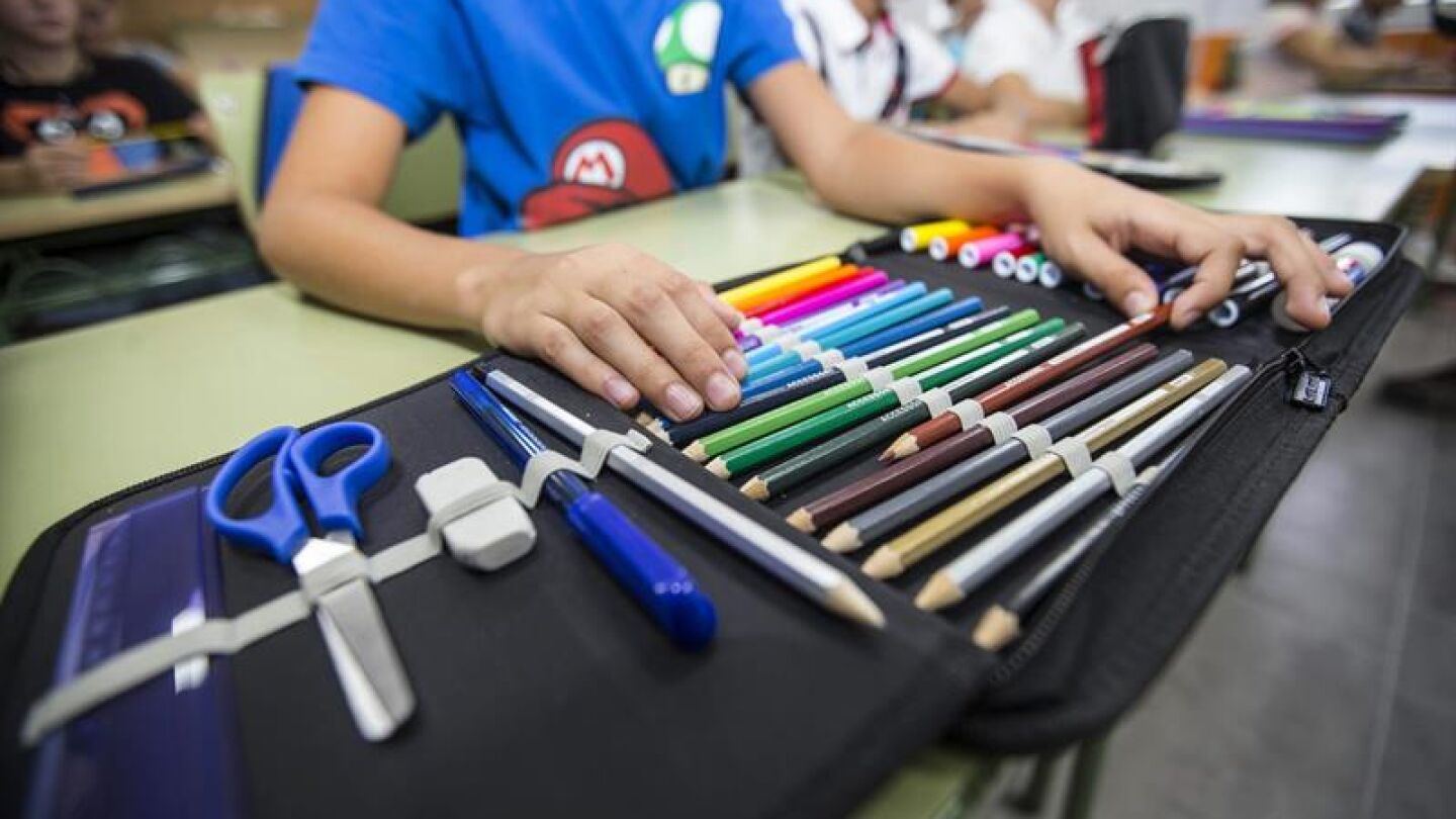 Detalle del estuche de un ni&ntilde;o