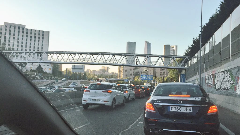 Atasco en Madrid durante el Día sin Coches Atasco en Madrid durante el Día sin Coches