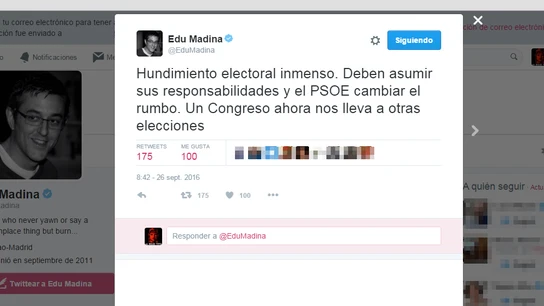 Tuit de Eduardo Madina Tuit de Eduardo Madina