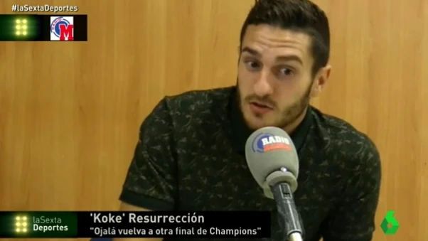 Koke, en una entrevista en Radio Marca