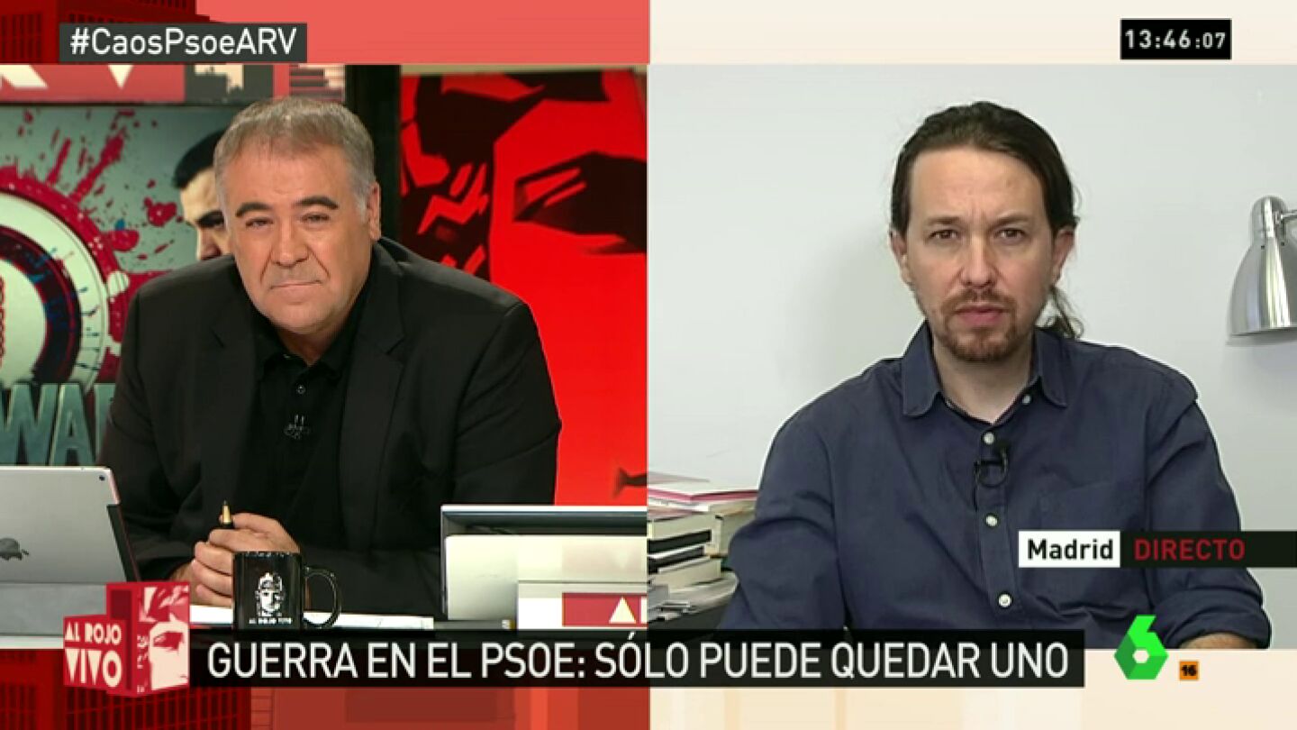Frame 1.584327 de: Pablo Iglesias: "Sectores encabezados por Cebri&aacute;n, su grupo de comunicaci&oacute;n y Felipe G&oacute;nzalez presionan para un Gobierno de Rajoy"