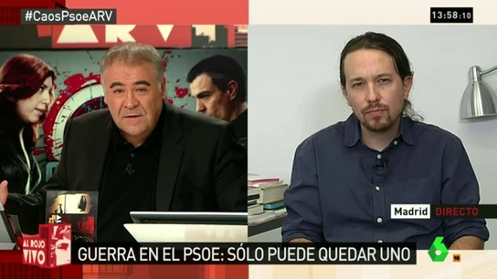 Pablo Iglesias: "El PSOE y Podemos se necesitan para gobernar. Ojalá quisieran un futuro con nosotros y no con el PP" Pablo Iglesias: "El PSOE y Podemos se necesitan para gobernar. Ojalá quisieran un futuro con nosotros y no con el PP"