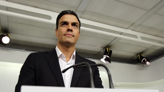 El secretario general del PSOE, Pedro Sánchez, en su primera intervención desde la dimisión de 17 miembros de la Ejecutiva El secretario general del PSOE, Pedro Sánchez, en su primera intervención desde la dimisión de 17 miembros de la Ejecutiva