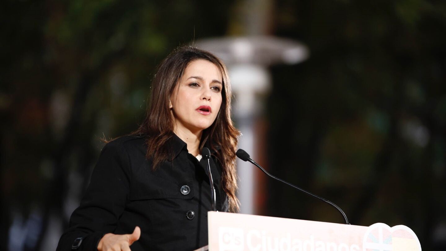 In&eacute;s Arrimadas, durante un mitin en Euskadi. 