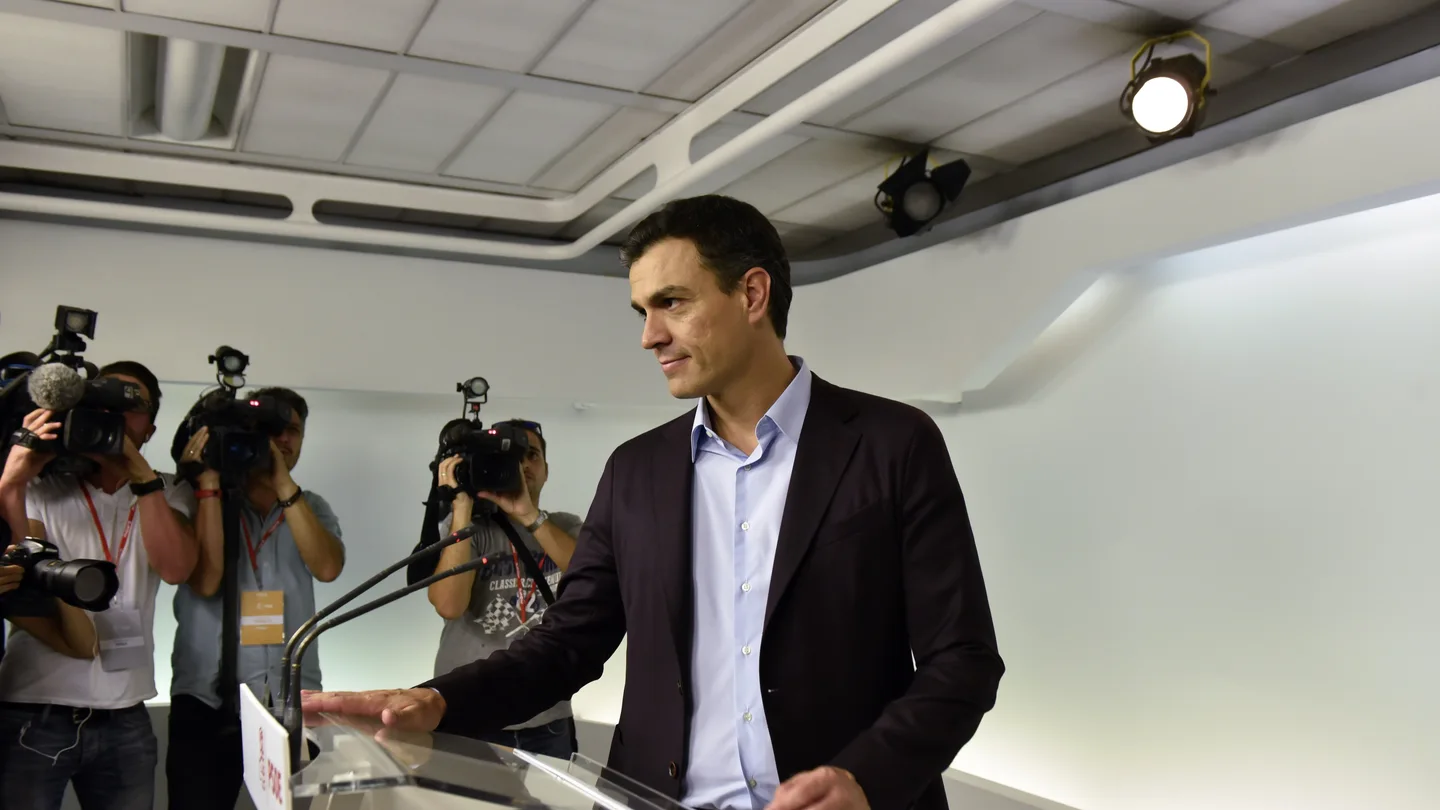 Pedro Sánchez, en su comparecencia tras dimitir como secretario general del PSOE Pedro Sánchez, en su comparecencia tras dimitir como secretario general del PSOE