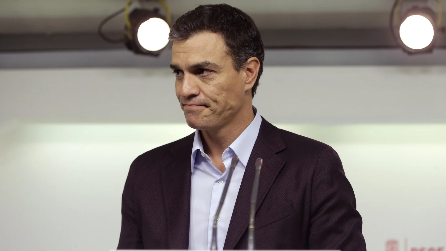 Pedro Sánchez, durante una comparecencia en Ferraz | Archivo Pedro Sánchez, durante una comparecencia en Ferraz
