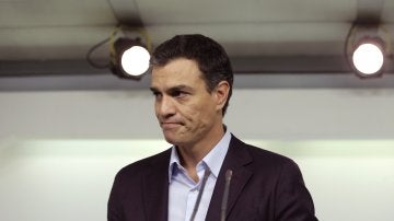 Pedro Sánchez, durante una comparecencia en Ferraz | Archivo